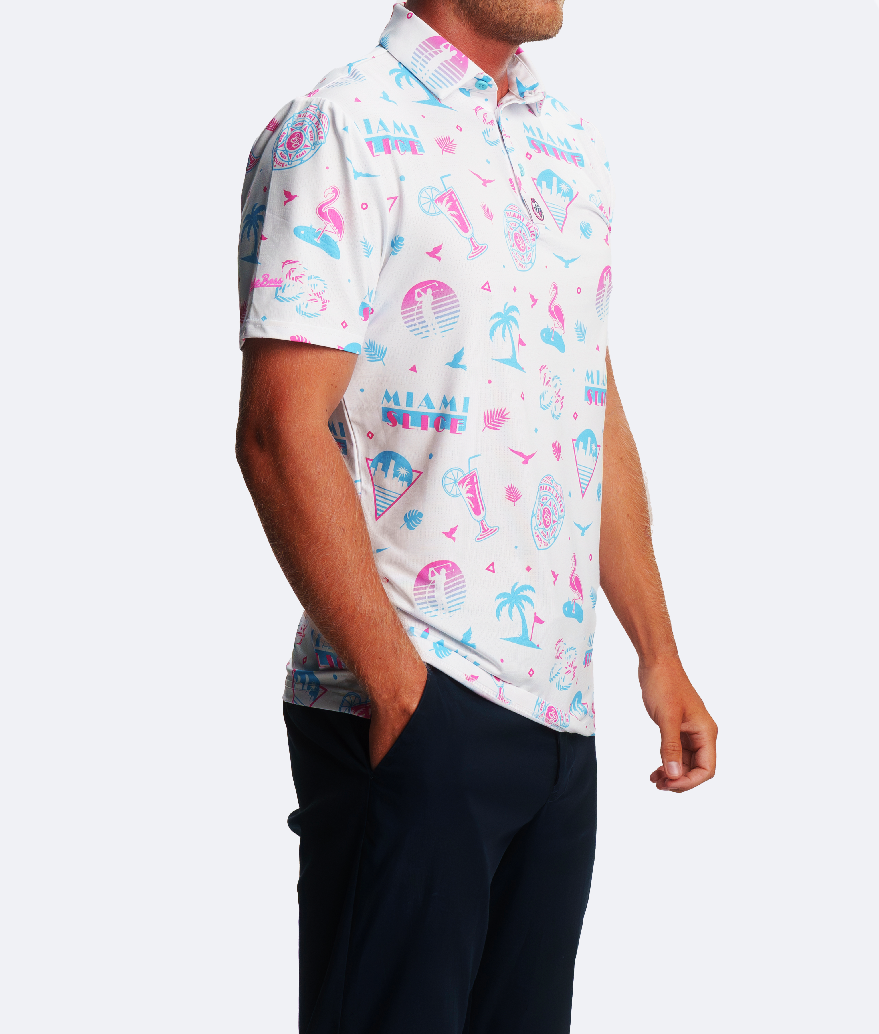 Miami Slice Polo White