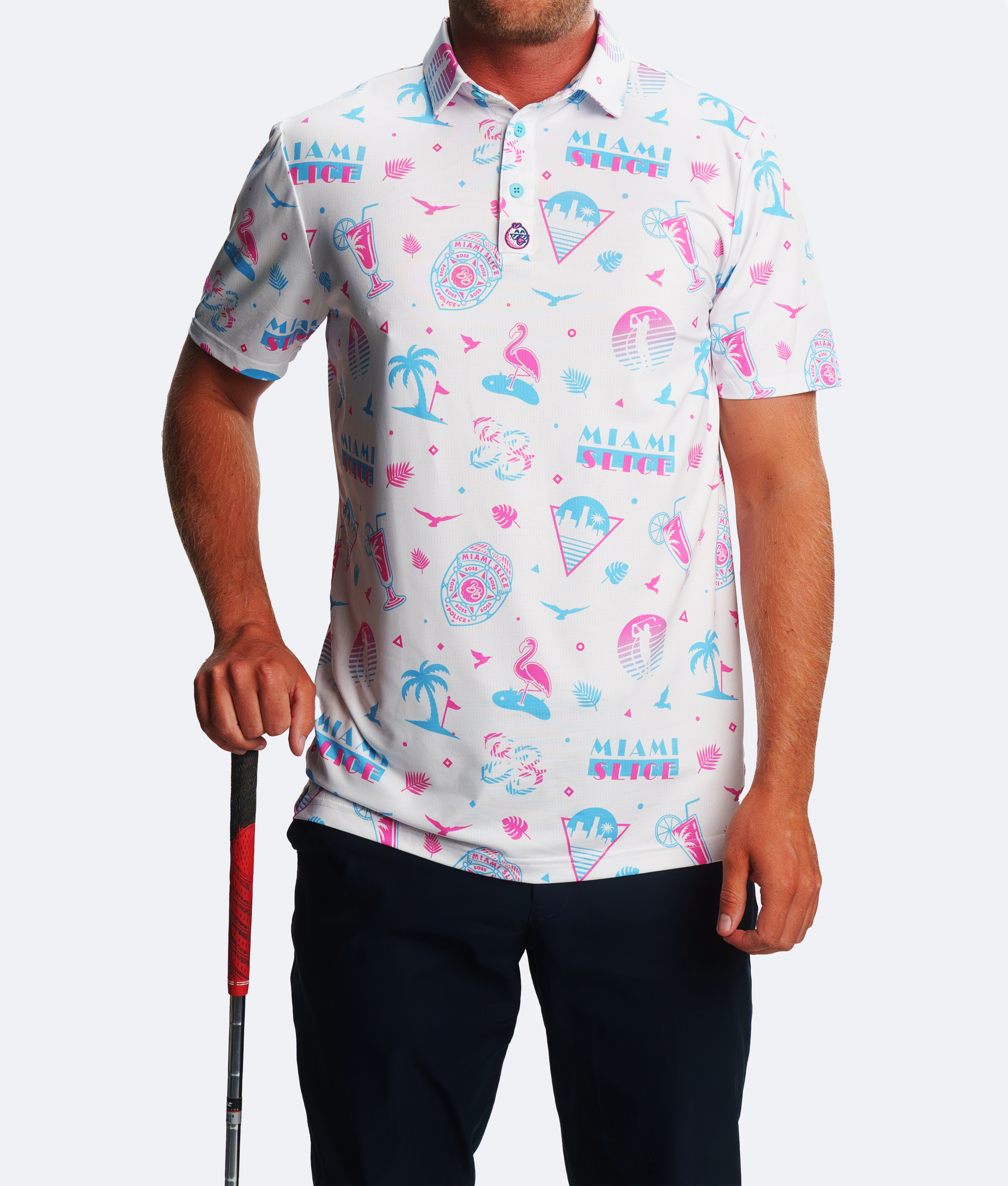 Miami Slice Polo White