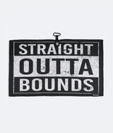 Straight Outta Bounds White - Magnetic Golf Towel