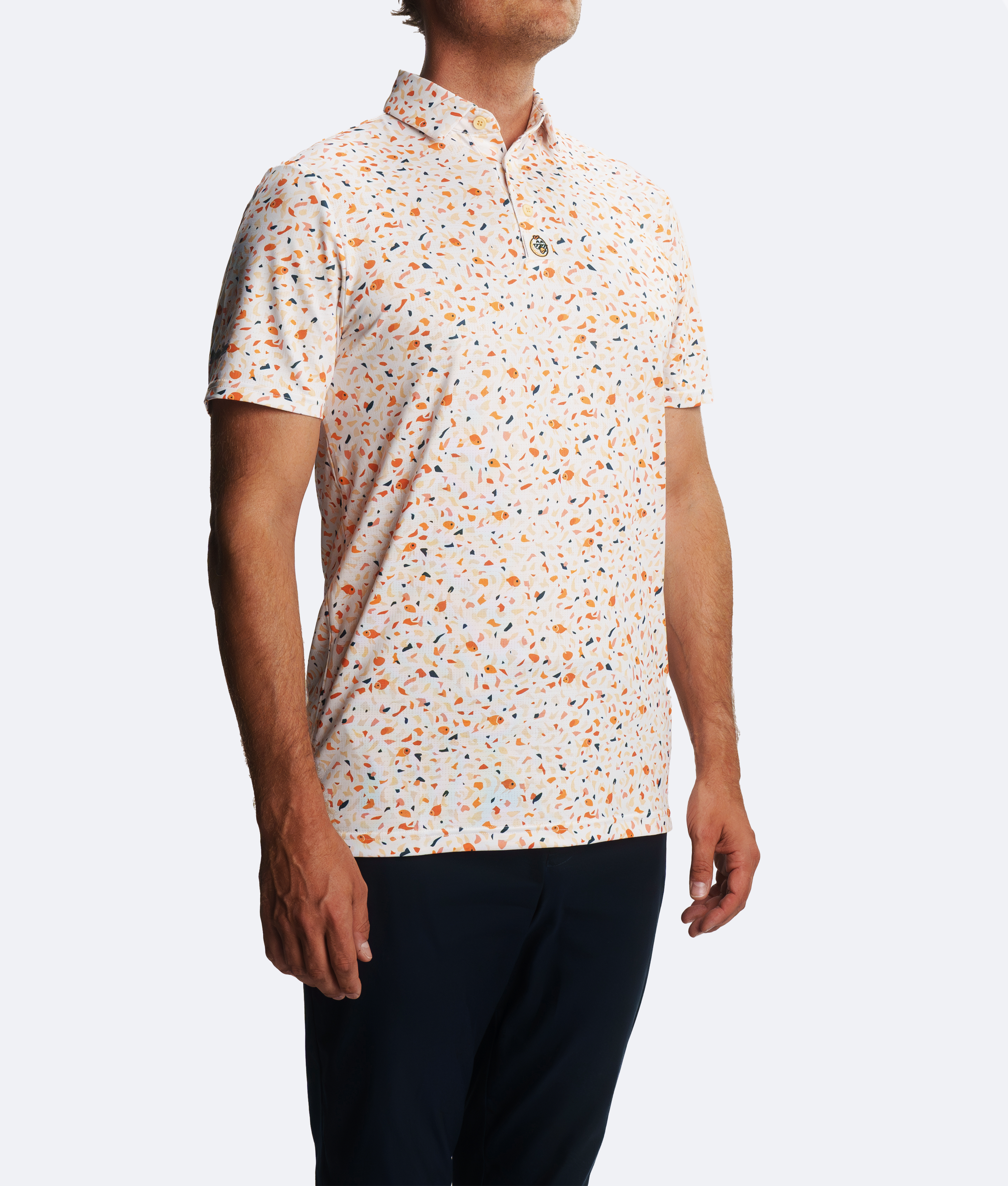 Terrazzo Goldfish Polo White