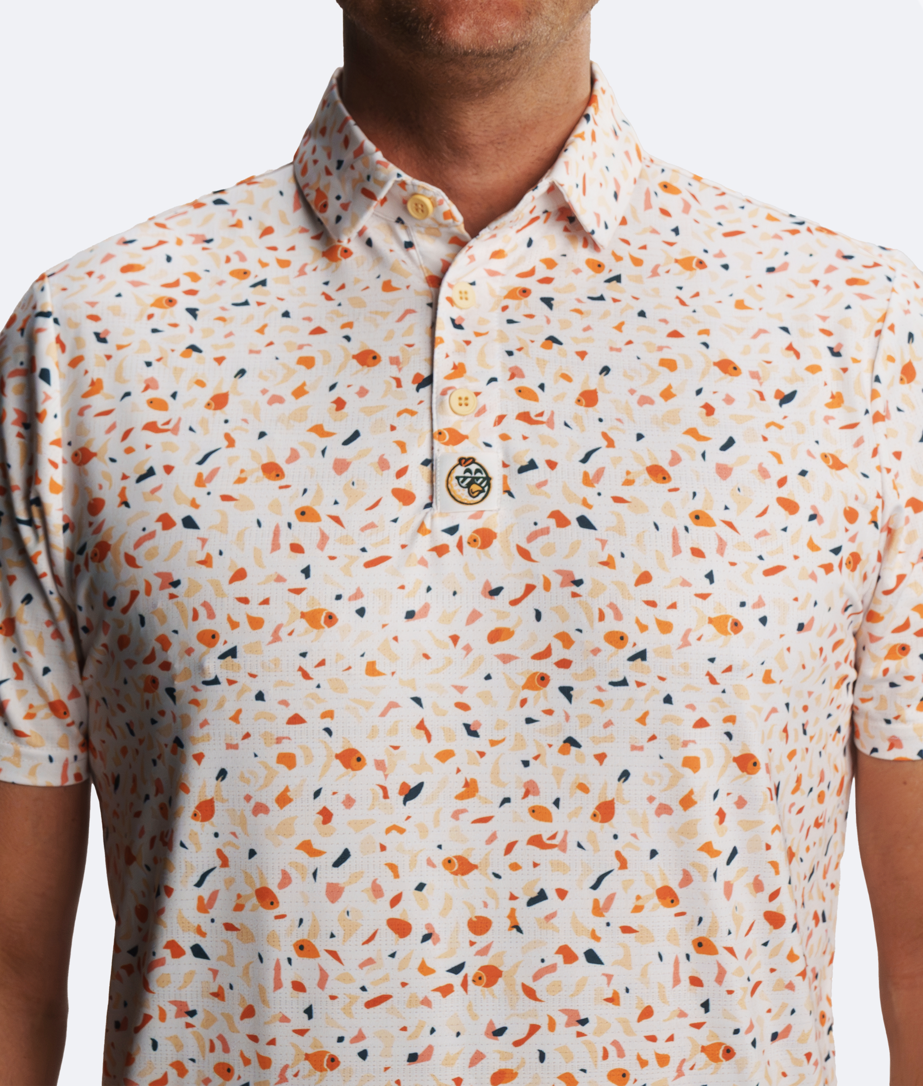 Terrazzo Goldfish Polo White